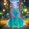 Womens Classic Ariel Mermaid Costume Live Action Disney Dress Large 12–14